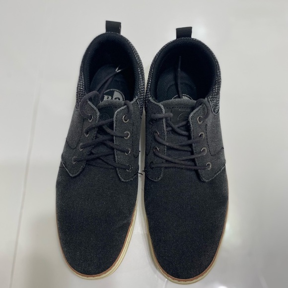 Men's Black Canvas Shoes - Picture 3 of 4